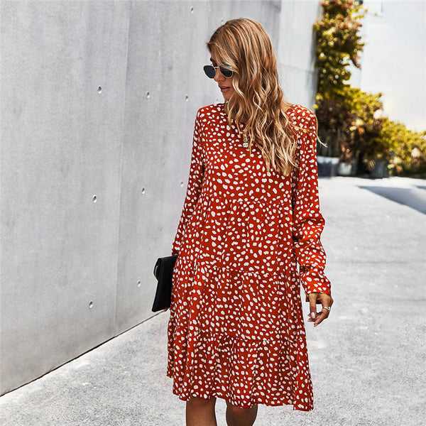 Classic Printed Dress Women