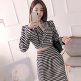 Slim Fit Hounds tooth Coat Women